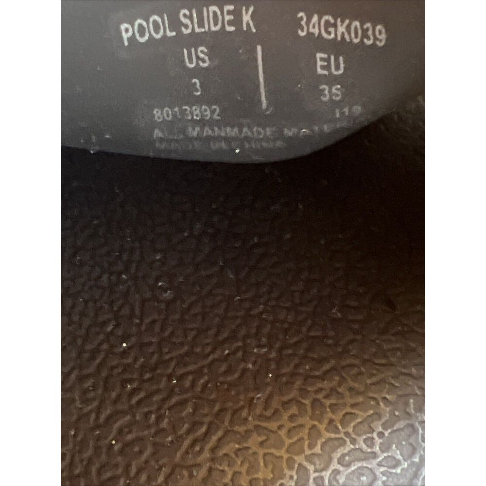 GOATS Black White Logo Comfortable Slip On Slide Sz 3 Y Kids‎ Sandals - Picture 7 of 7